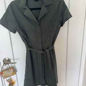 Brandy Melville Dark green Checkered Dress